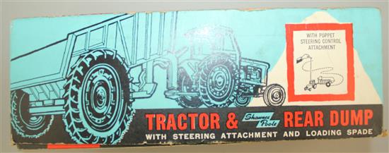 A Britains 9630 tractor and rear dump,